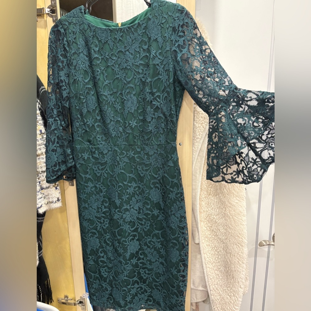 Elegant Lace Green Dress